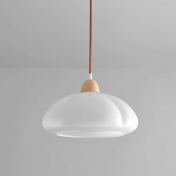Suspension Arrondi Verre Ombre Bois Espiègle Moderne - Neutralighting