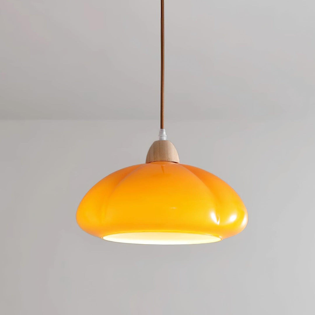 Suspension Arrondi Verre Ombre Bois Espiègle Moderne - Neutralighting