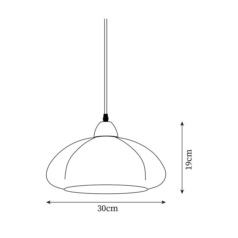 Suspension Arrondi Verre Ombre Bois Espiègle Moderne - Neutralighting