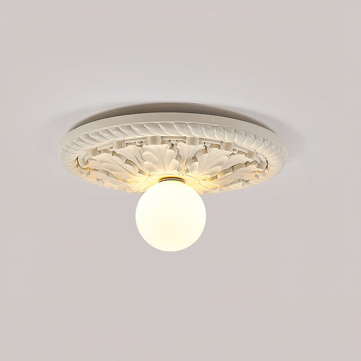 Corvella Plafonnier Bois Sculpté Vintage - Neutralighting