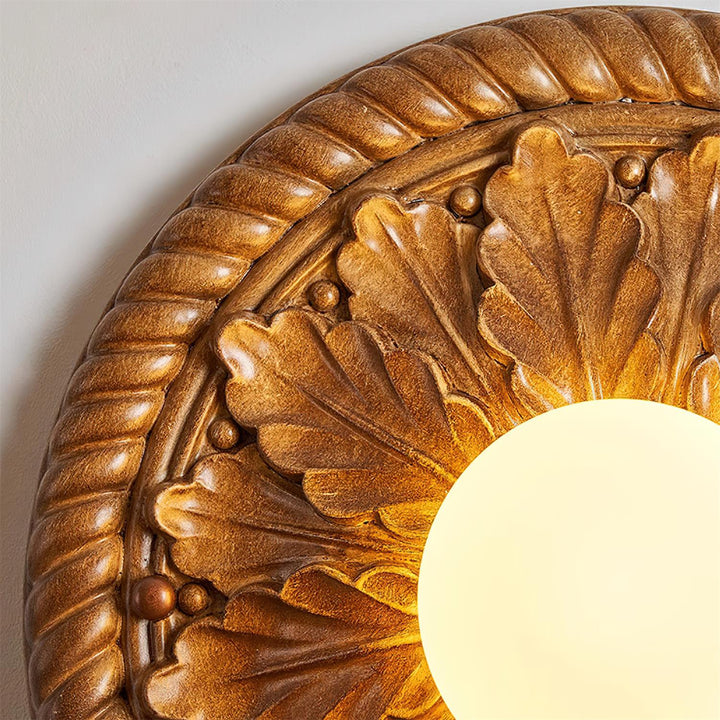 Corvella Plafonnier Bois Sculpté Vintage - Neutralighting