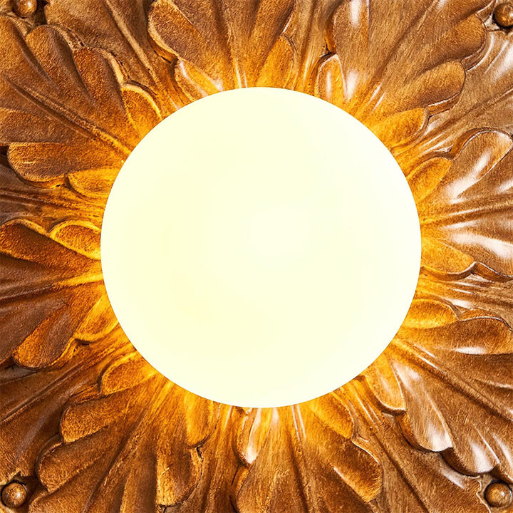 Corvella Plafonnier Bois Sculpté Vintage - Neutralighting