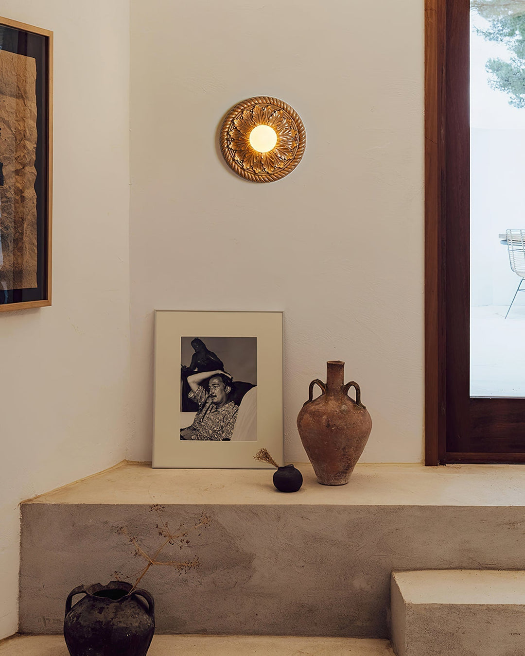 Corvella Plafonnier Bois Sculpté Vintage - Neutralighting