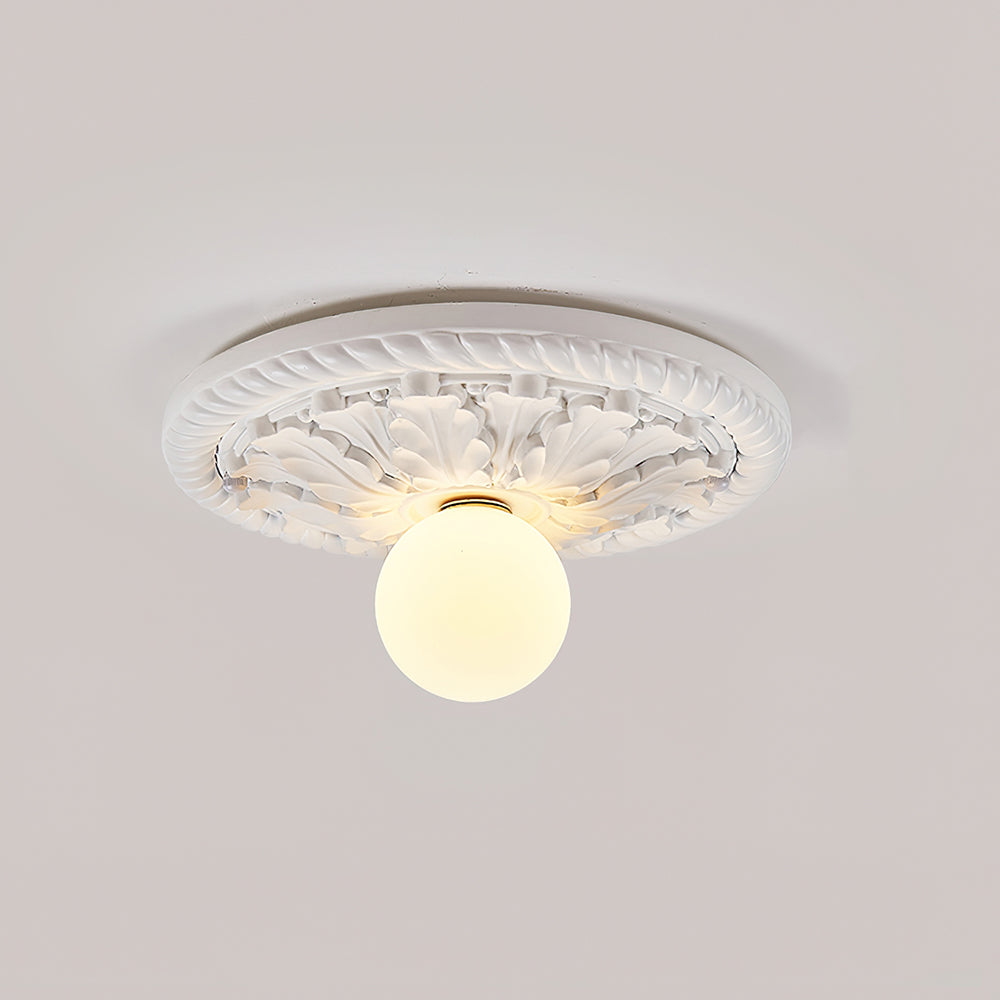 Corvella Plafonnier Bois Sculpté Vintage - Neutralighting