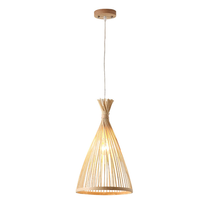 Ritta Suspension Cône Vintage, Bambo, Bois, Salon - Neutralighting