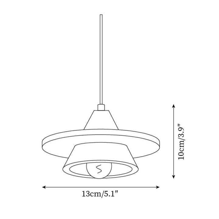 Ritta Suspension Bois Disque Travertin - Neutralighting