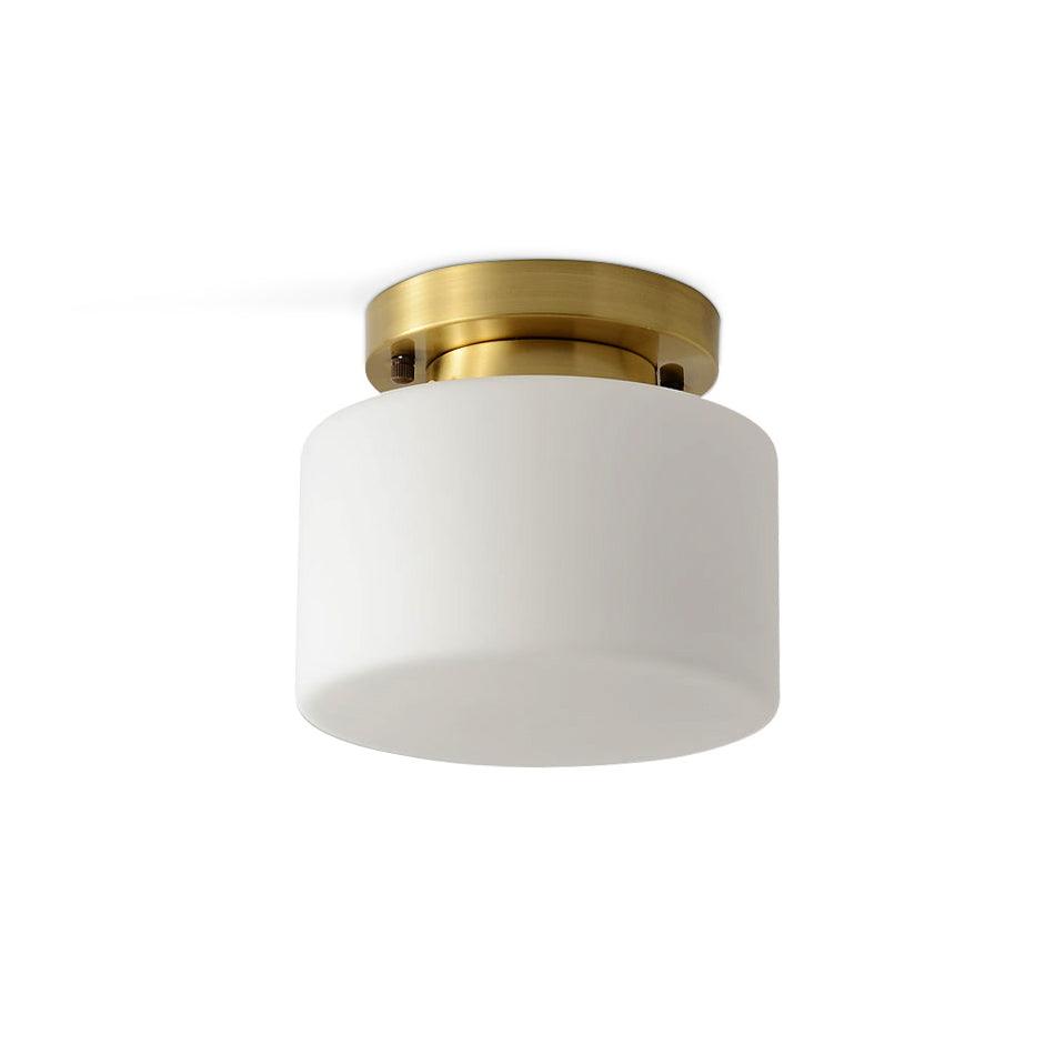 Elsilisra Plafonnier Flush Art Nordique Laiton Verre - Neutralighting