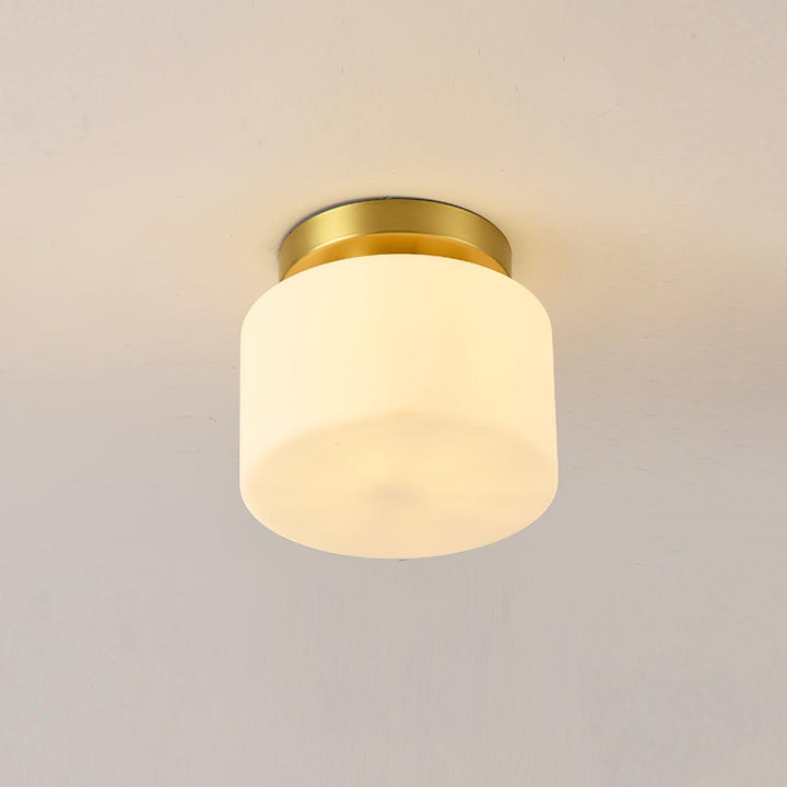 Elsilisra Plafonnier Flush Art Nordique Laiton Verre - Neutralighting