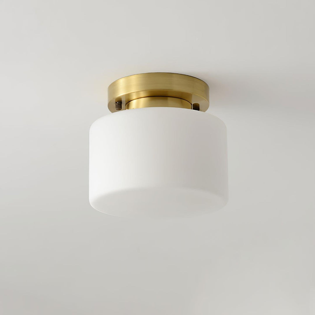 Elsilisra Plafonnier Flush Art Nordique Laiton Verre - Neutralighting