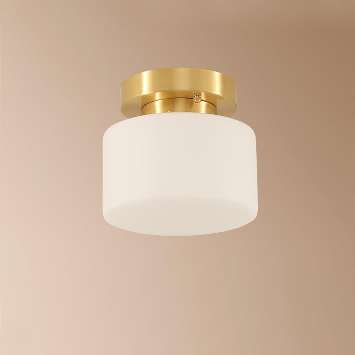 Elsilisra Plafonnier Flush Art Nordique Laiton Verre - Neutralighting