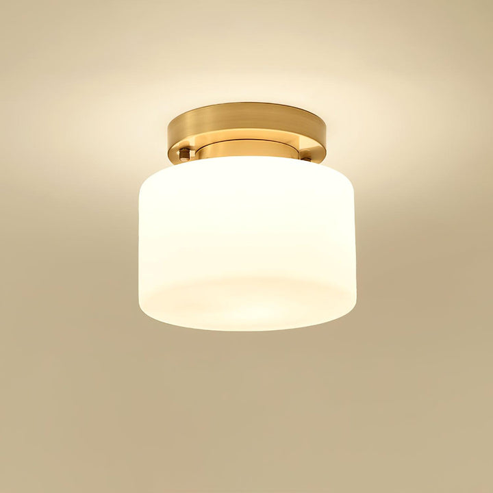Elsilisra Plafonnier Flush Art Nordique Laiton Verre - Neutralighting