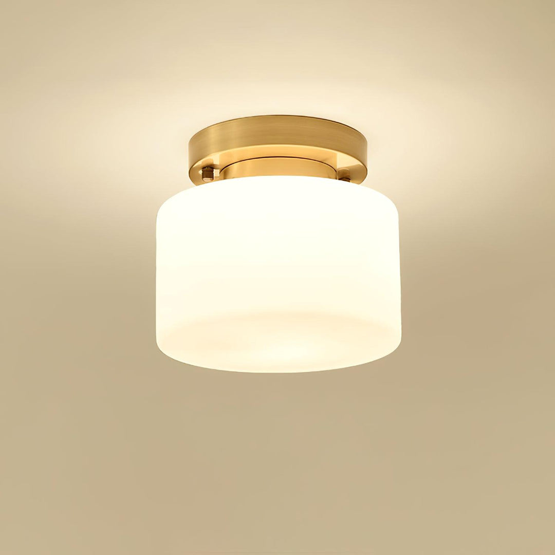 Elsilisra Plafonnier Flush Art Nordique Laiton Verre - Neutralighting