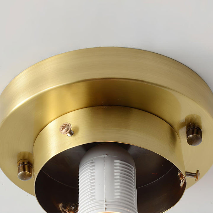 Elsilisra Plafonnier Flush Art Nordique Laiton Verre - Neutralighting