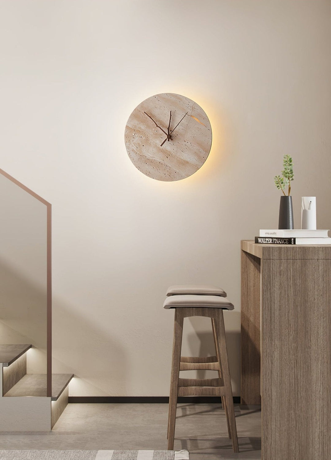 Volira Applique Murale Minimaliste Travertin - Neutralighting