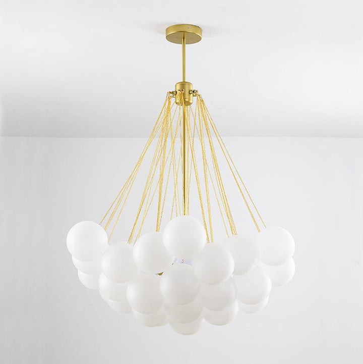 Lustra Chandelier Bulles en Verre Satiné - Neutralighting