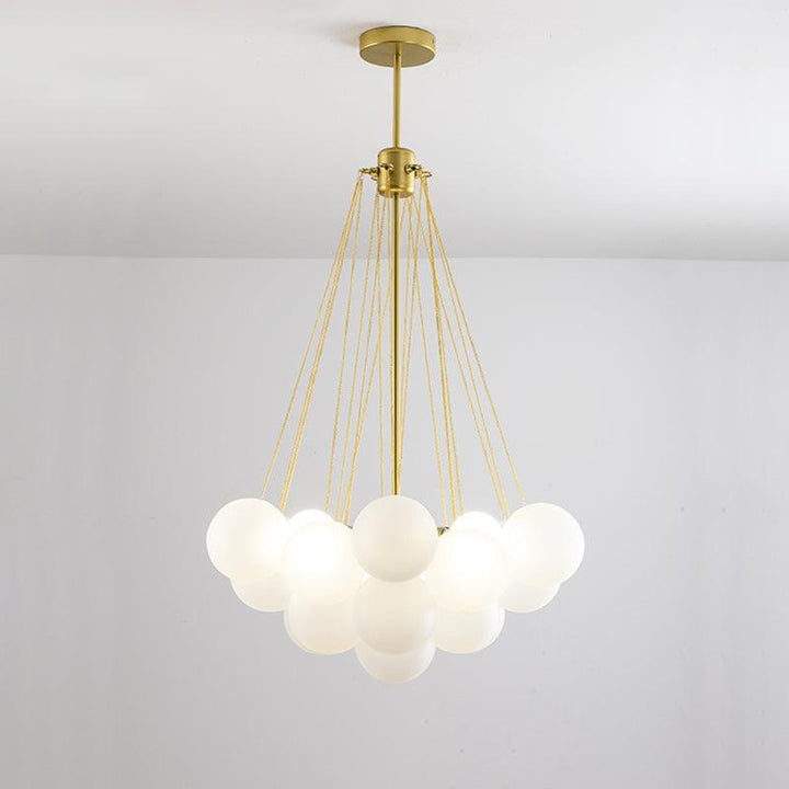 Lustra Chandelier Bulles en Verre Satiné - Neutralighting