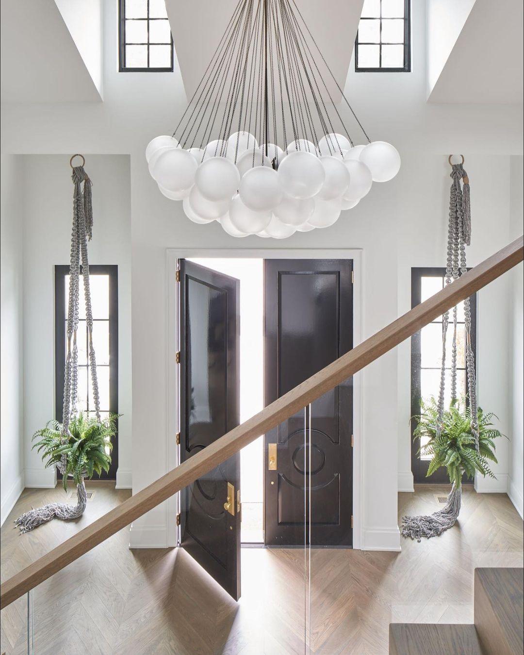 Lustra Chandelier Bulles en Verre Satiné - Neutralighting