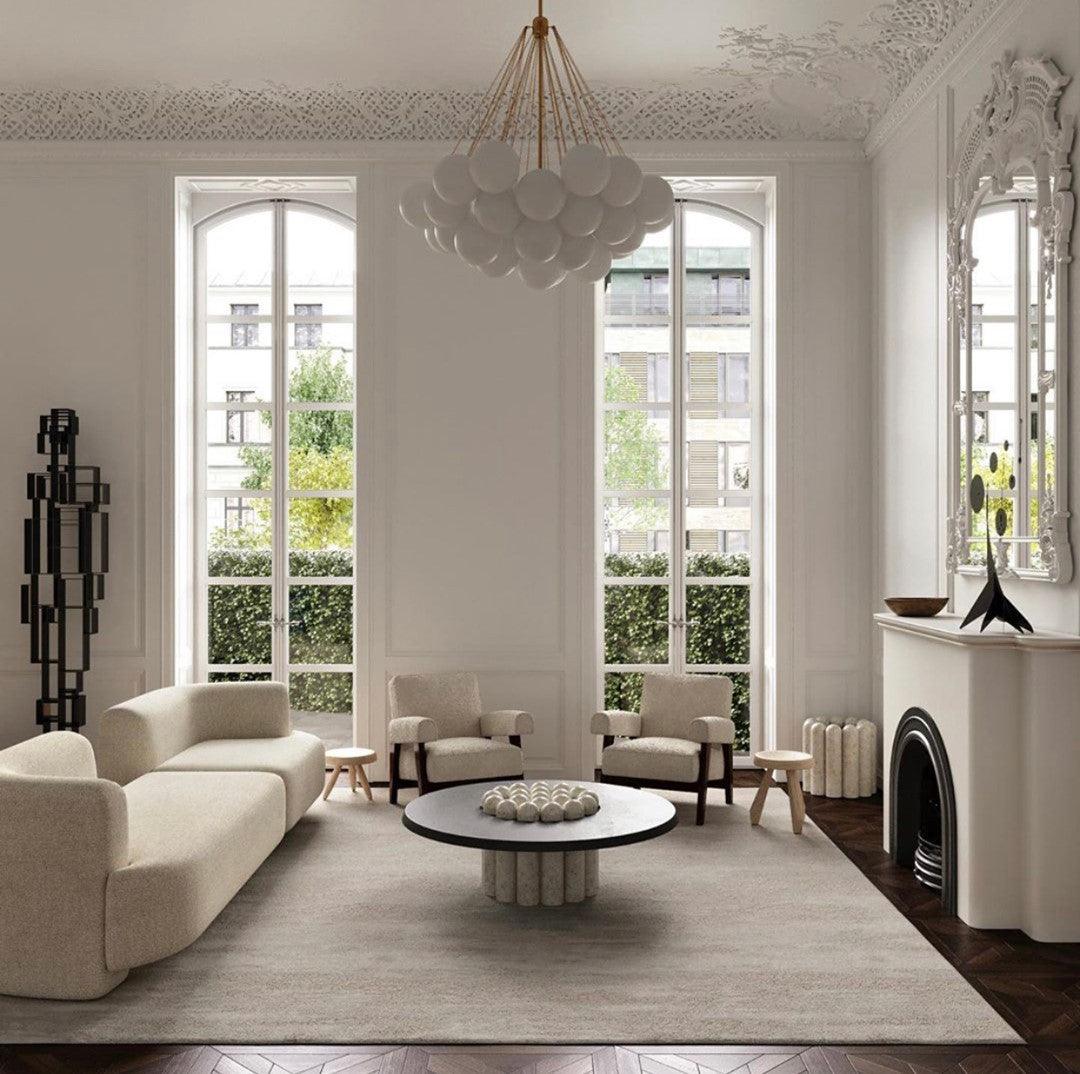 Lustra Chandelier Bulles en Verre Satiné - Neutralighting