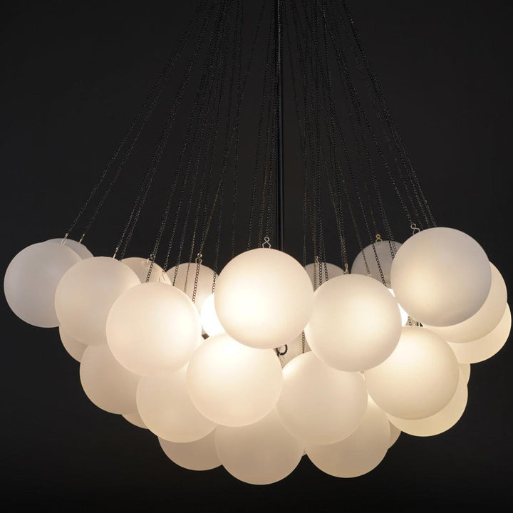 Lustra Chandelier Bulles en Verre Satiné - Neutralighting