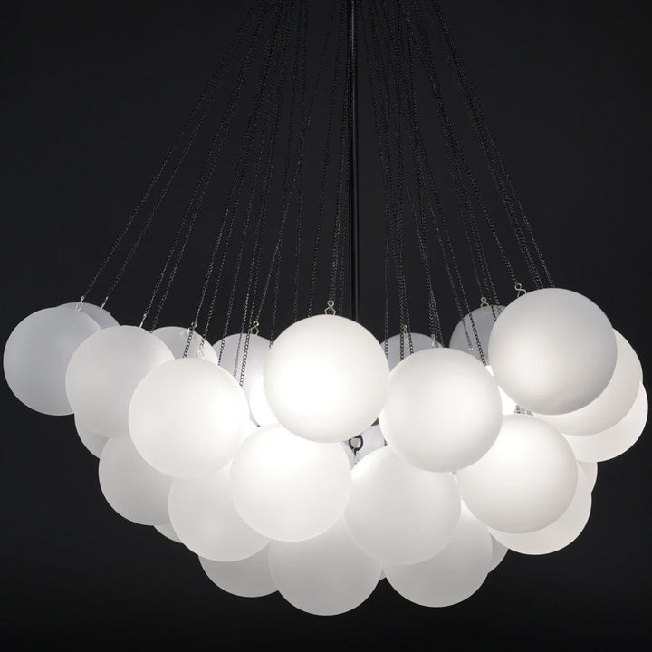 Lustra Chandelier Bulles en Verre Satiné - Neutralighting