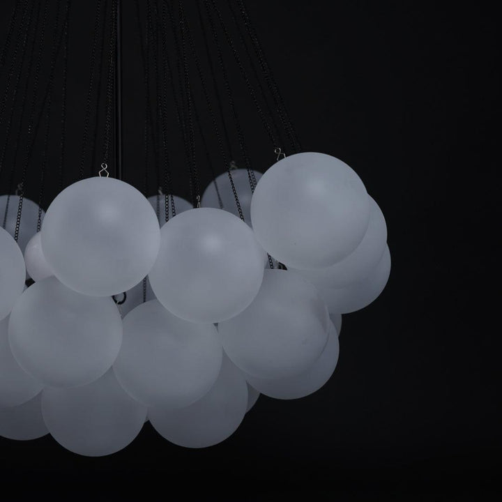 Lustra Chandelier Bulles en Verre Satiné - Neutralighting