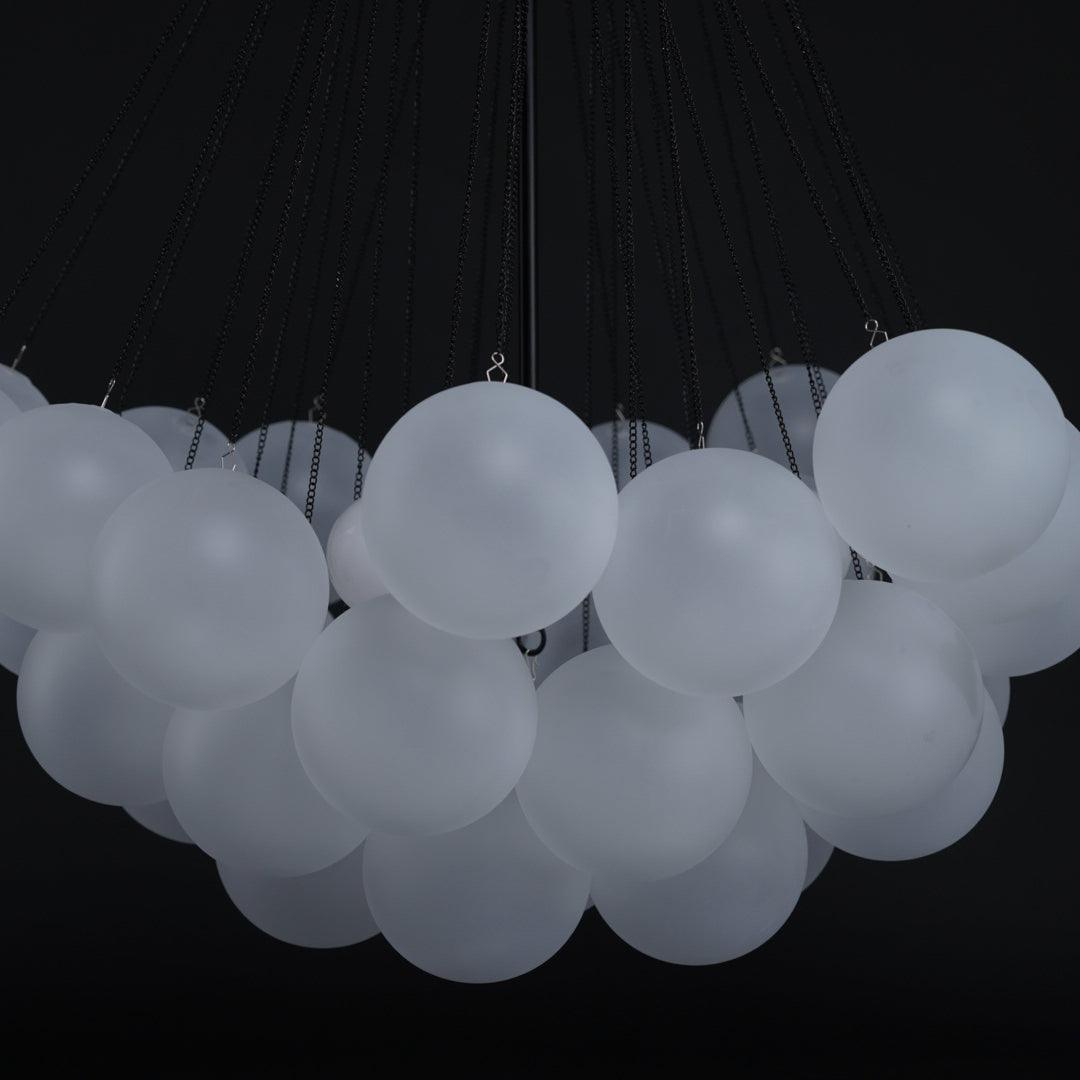 Lustra Chandelier Bulles en Verre Satiné - Neutralighting