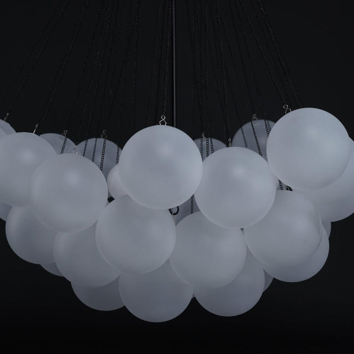 Lustra Chandelier Bulles en Verre Satiné - Neutralighting
