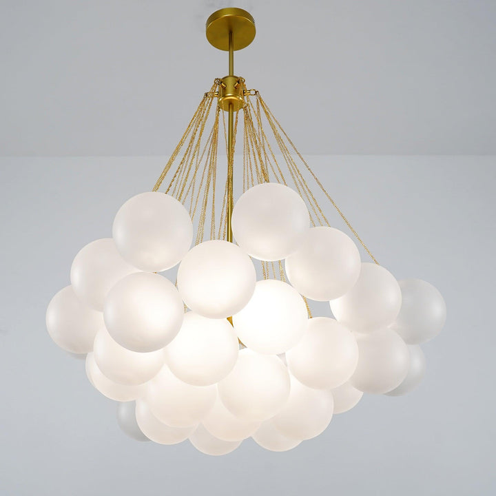 Lustra Chandelier Bulles en Verre Satiné - Neutralighting