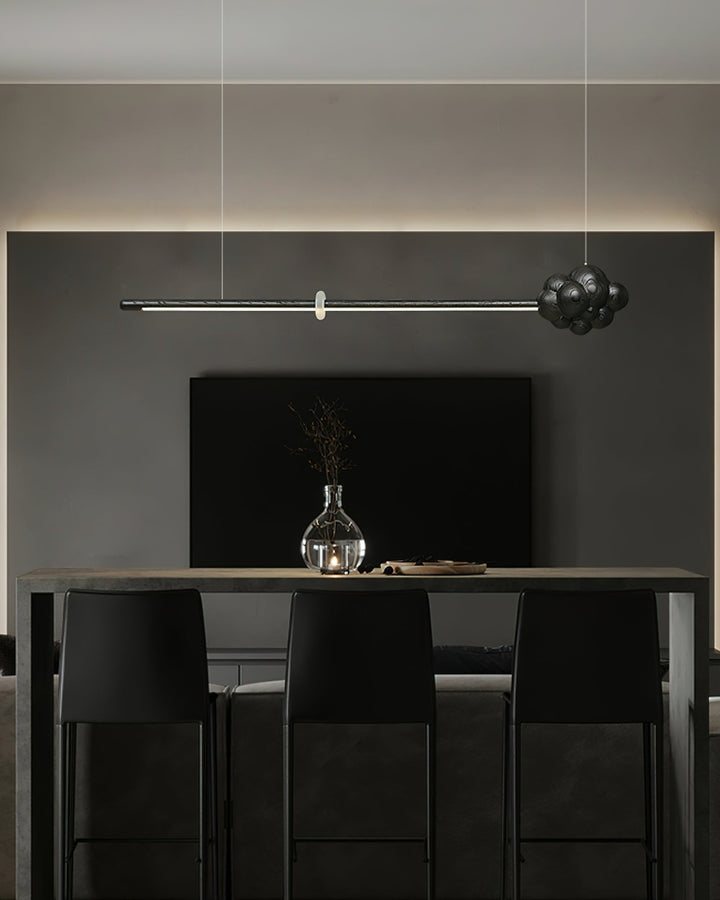 Lustra Suspension Minérale Nuage Bois Minimaliste - Neutralighting