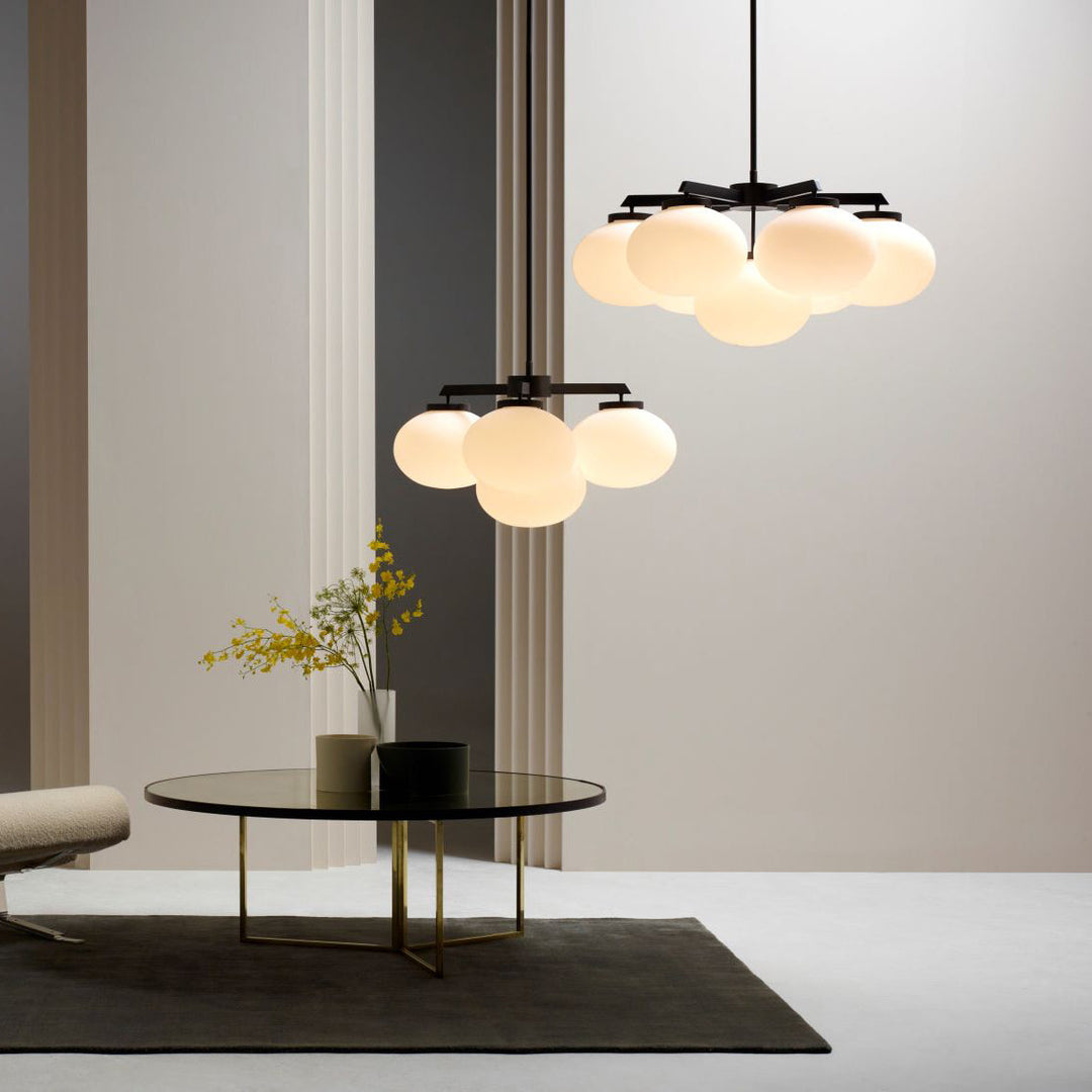 Edge Chandelier Métal Laiton Verre Élégance Premium - Neutralighting