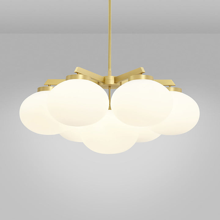 Edge Chandelier Métal Laiton Verre Élégance Premium - Neutralighting