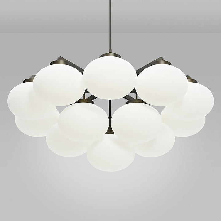 Edge Chandelier Métal Laiton Verre Élégance Premium - Neutralighting