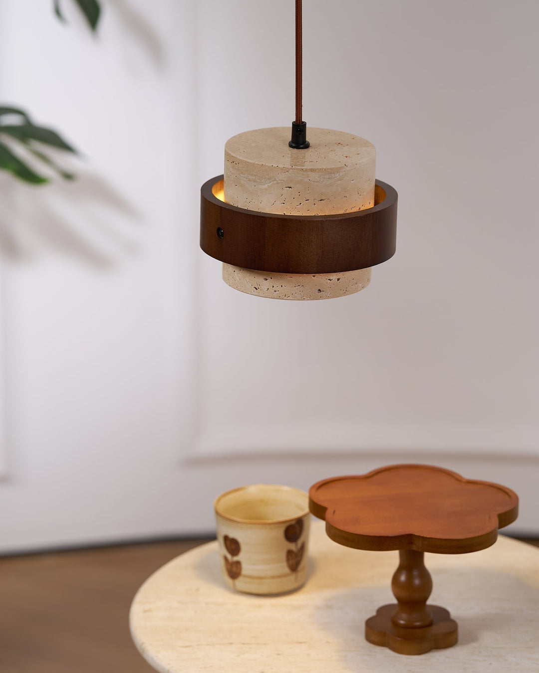 Cumirora Suspension Cylindre Superposé en Travertin - Neutralighting