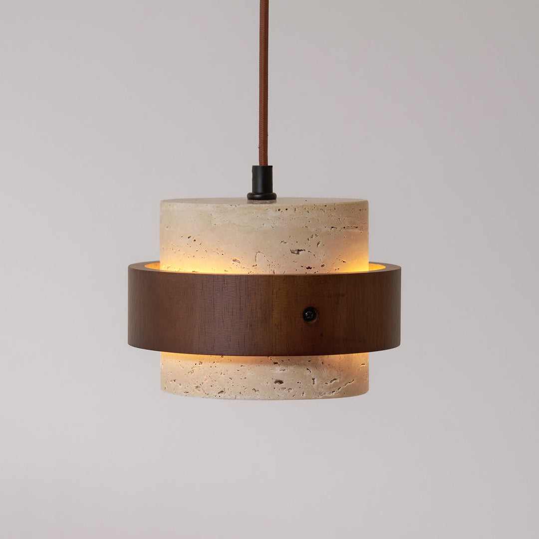 Cumirora Suspension Cylindre Superposé en Travertin - Neutralighting