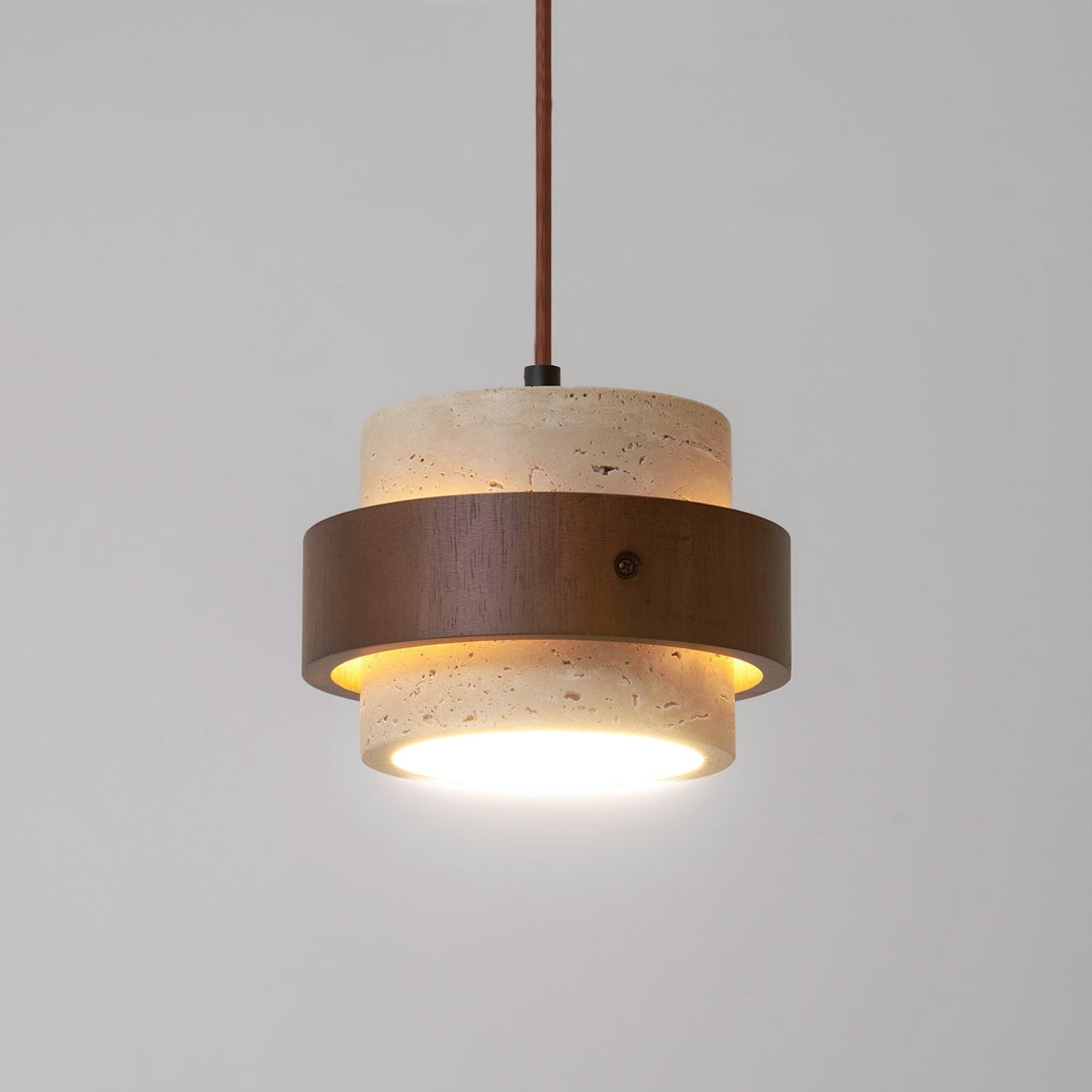 Cumirora Suspension Cylindre Superposé en Travertin - Neutralighting
