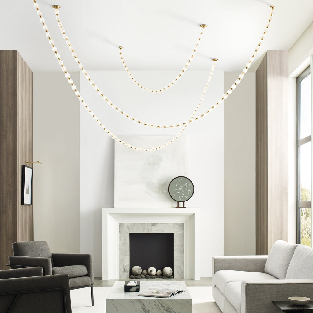 Karma Chandelier Métal Verre Minimaliste Moderne - Neutralighting