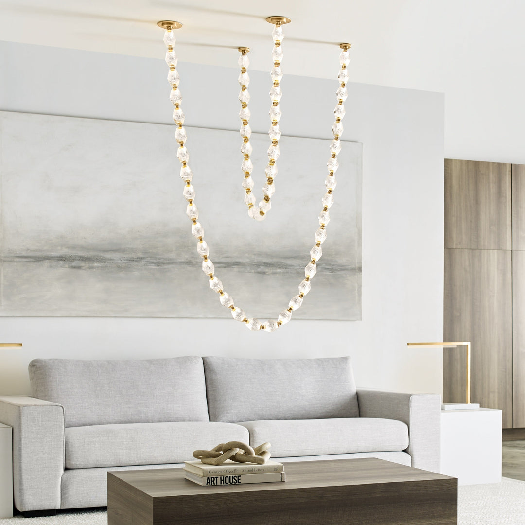 Karma Chandelier Métal Verre Minimaliste Moderne - Neutralighting