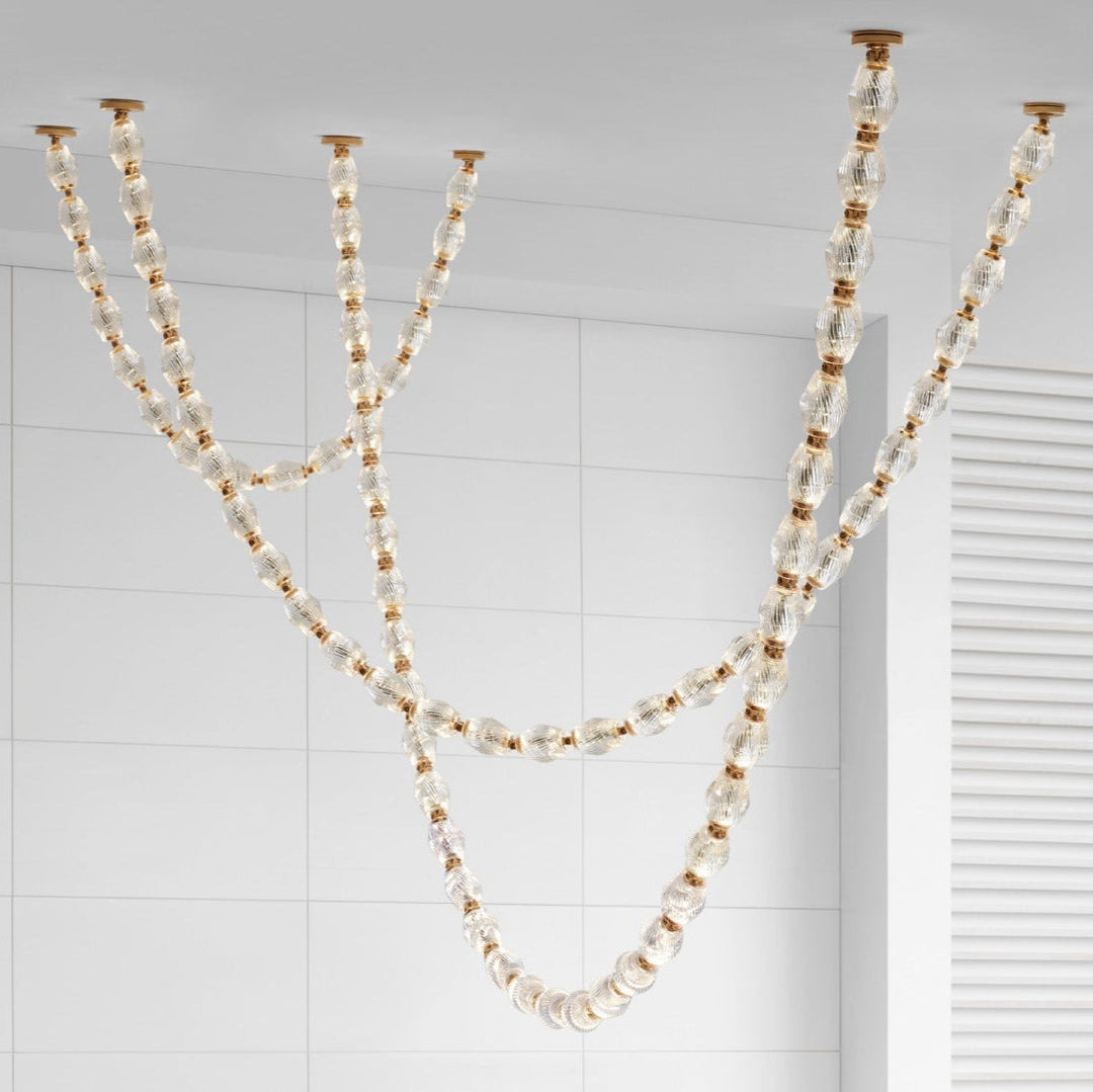 Karma Chandelier Métal Verre Minimaliste Moderne - Neutralighting
