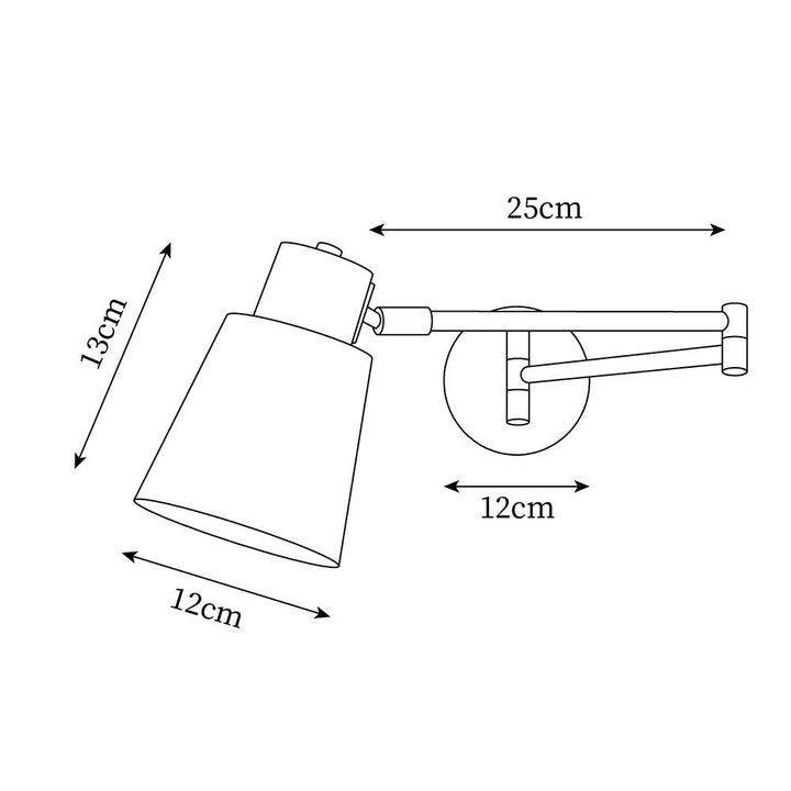 Applique Murale Réglable Cône Ombre Bois Base Moderne - Neutralighting