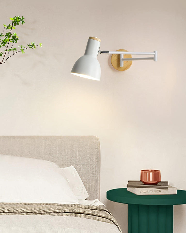 Applique Murale Réglable Cône Ombre Bois Base Moderne - Neutralighting