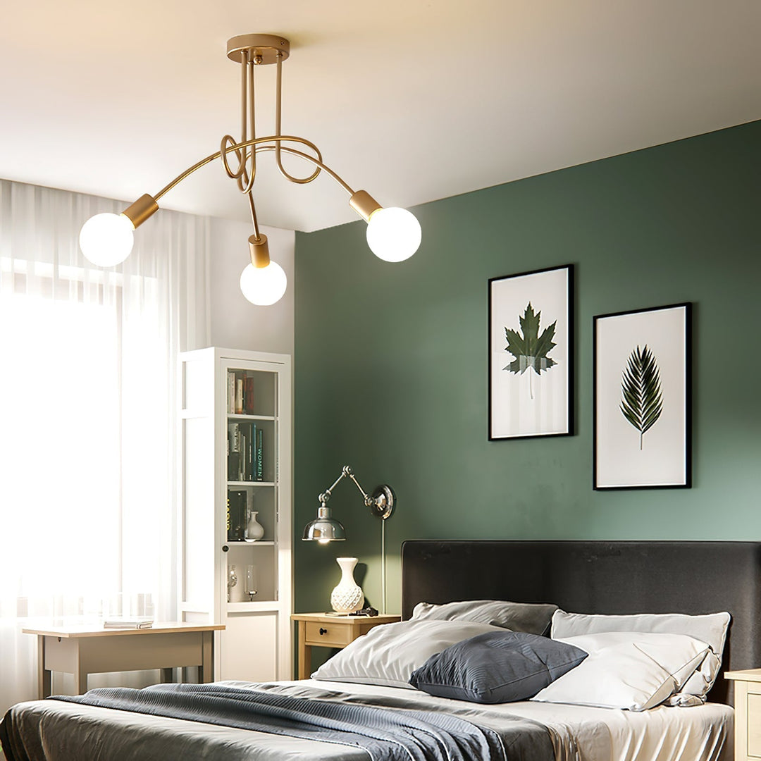 Oasis Lampe De Plafond Sputnik Métal Verre Art Unique - Neutralighting