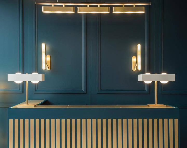 Lustra Lampe Murale en Laiton avec Grille Fendue - Neutralighting
