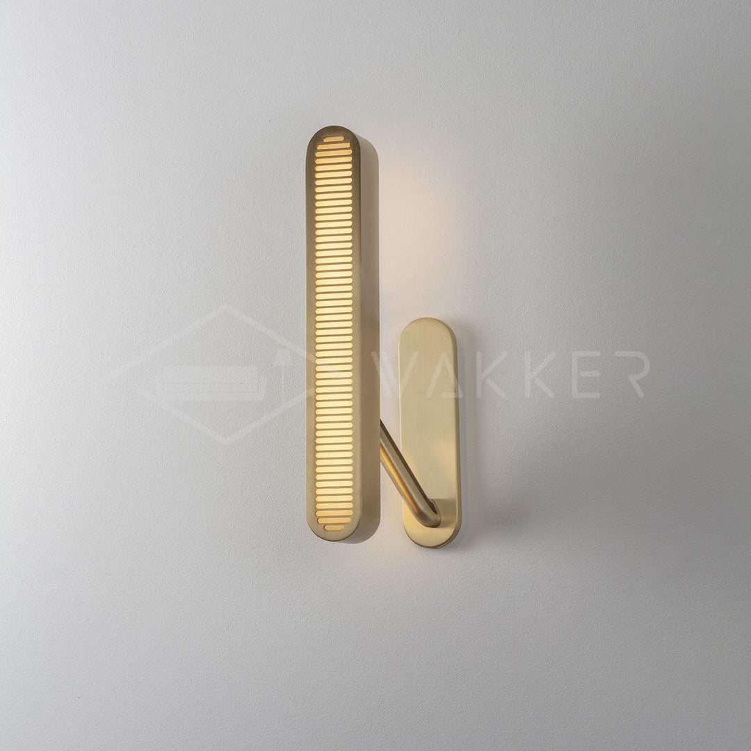 Lustra Lampe Murale en Laiton avec Grille Fendue - Neutralighting