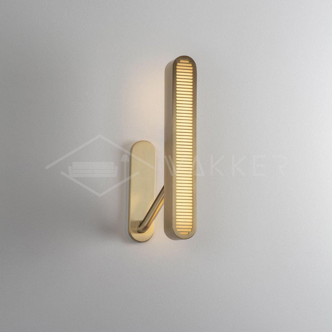 Lustra Lampe Murale en Laiton avec Grille Fendue - Neutralighting