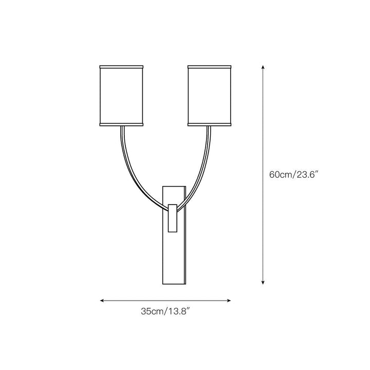 Slate Lampe Murale En Métal Et Tissu Minimaliste Moderne - Neutralighting