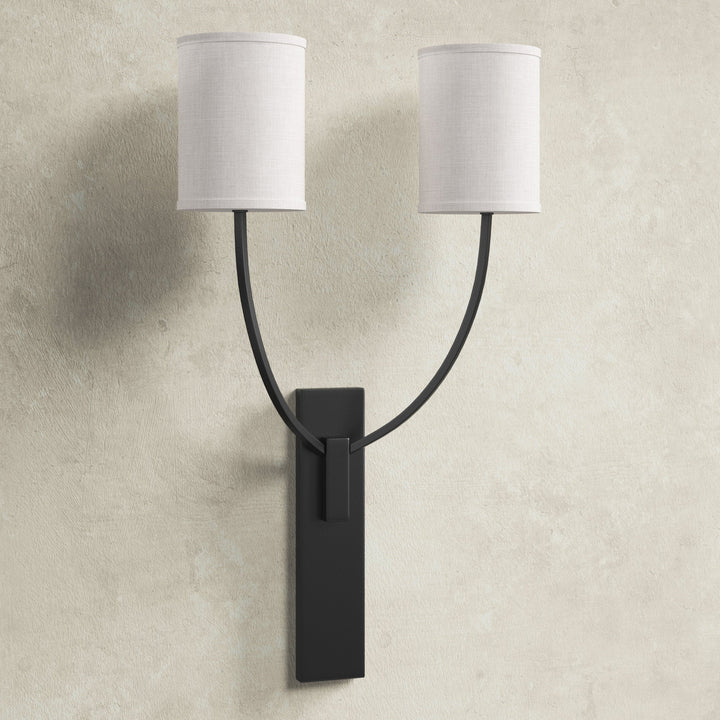 Slate Lampe Murale En Métal Et Tissu Minimaliste Moderne - Neutralighting