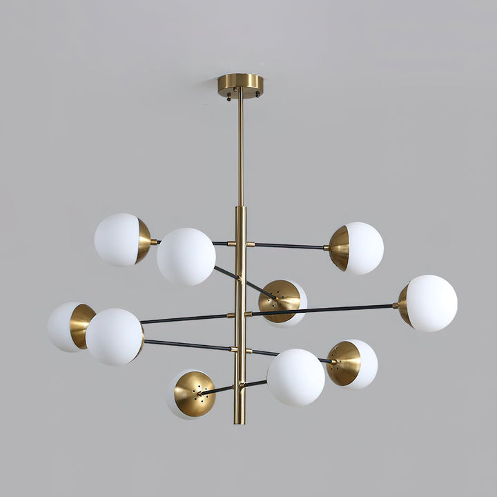 Ultra Chandelier Métal Laiton Verre Minimaliste Moderne - Neutralighting