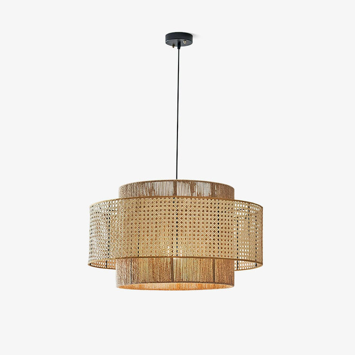 Ulshayra Lampe Suspension en Rotin Concentrique - Neutralighting