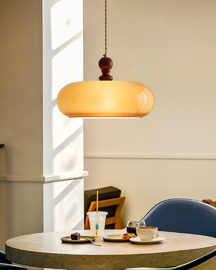 Eldom Suspension avec Abat-Jour en Verre Ambre - Neutralighting