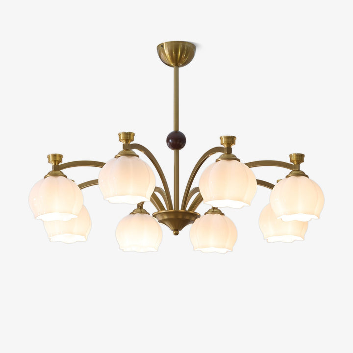 Alshaarae Chandelier Bois Verre Arc Premium Traditionnel - Neutralighting